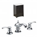 American Imaginations AI-10689 Birch Wood-Veneer Vanity Set In Distressed Antique Walnut With 8-in. o.c. CUPC Faucet