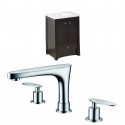 American Imaginations AI-10690 Birch Wood-Veneer Vanity Set In Distressed Antique Walnut With 8-in. o.c. CUPC Faucet