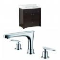 American Imaginations AI-10718 Birch Wood-Veneer Vanity Set In Distressed Antique Walnut With 8-in. o.c. CUPC Faucet