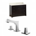 American Imaginations AI-10730 Birch Wood-Veneer Vanity Set In Distressed Antique Walnut With 8-in. o.c. CUPC Faucet