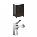 American Imaginations AI-10751 Birch Wood-Veneer Vanity Set In Distressed Antique Walnut With Single Hole CUPC Faucet