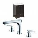 American Imaginations AI-10760 Birch Wood-Veneer Vanity Set In Distressed Antique Walnut With 8-in. o.c. CUPC Faucet