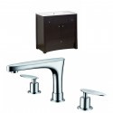 American Imaginations AI-10767 Birch Wood-Veneer Vanity Set In Distressed Antique Walnut With 8-in. o.c. CUPC Faucet