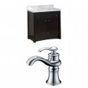 American Imaginations AI-10787 Birch Wood-Veneer Vanity Set In Distressed Antique Walnut With Single Hole CUPC Faucet