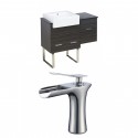 American Imaginations AI-17322 Plywood-Melamine Vanity Set In Dawn Grey With Single Hole CUPC Faucet