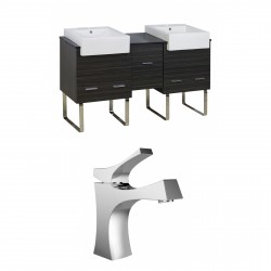 American Imaginations AI-17324 Plywood-Melamine Vanity Set In Dawn Grey With Single Hole CUPC Faucet