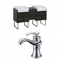 American Imaginations AI-17325 Plywood-Melamine Vanity Set In Dawn Grey With Single Hole CUPC Faucet