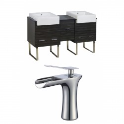 American Imaginations AI-17331 Plywood-Melamine Vanity Set In Dawn Grey With Single Hole CUPC Faucet