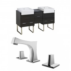American Imaginations AI-17333 Plywood-Melamine Vanity Set In Dawn Grey With 8-in. o.c. CUPC Faucet