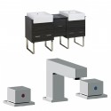 American Imaginations AI-17339 Plywood-Melamine Vanity Set In Dawn Grey With 8-in. o.c. CUPC Faucet