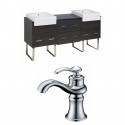 American Imaginations AI-17342 Plywood-Melamine Vanity Set In Dawn Grey With Single Hole CUPC Faucet