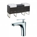 American Imaginations AI-17343 Plywood-Melamine Vanity Set In Dawn Grey With Single Hole CUPC Faucet
