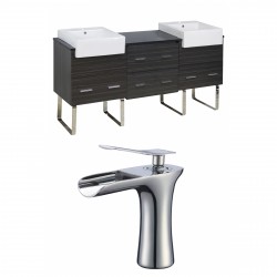 American Imaginations AI-17348 Plywood-Melamine Vanity Set In Dawn Grey With Single Hole CUPC Faucet