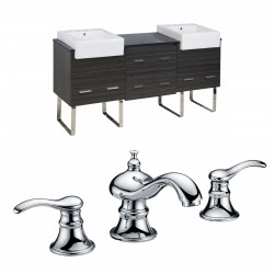 American Imaginations AI-17351 Plywood-Melamine Vanity Set In Dawn Grey With 8-in. o.c. CUPC Faucet