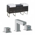 American Imaginations AI-17356 Plywood-Melamine Vanity Set In Dawn Grey With 8-in. o.c. CUPC Faucet