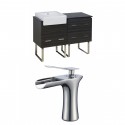 American Imaginations AI-17358 Plywood-Melamine Vanity Set In Dawn Grey With Single Hole CUPC Faucet