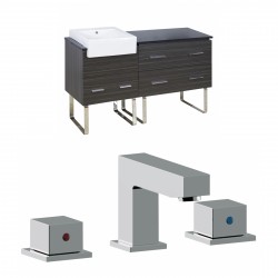 American Imaginations AI-17362 Plywood-Melamine Vanity Set In Dawn Grey With 8-in. o.c. CUPC Faucet