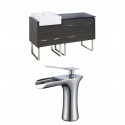 American Imaginations AI-17364 Plywood-Melamine Vanity Set In Dawn Grey With Single Hole CUPC Faucet