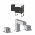 American Imaginations AI-17366 Plywood-Melamine Vanity Set In Dawn Grey With 8-in. o.c. CUPC Faucet