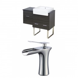 American Imaginations AI-17368 Plywood-Melamine Vanity Set In Dawn Grey With Single Hole CUPC Faucet