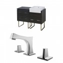 American Imaginations AI-17372 Plywood-Melamine Vanity Set In Dawn Grey With 8-in. o.c. CUPC Faucet