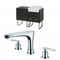 American Imaginations AI-17374 Plywood-Melamine Vanity Set In Dawn Grey With 8-in. o.c. CUPC Faucet