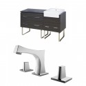 American Imaginations AI-17380 Plywood-Melamine Vanity Set In Dawn Grey With 8-in. o.c. CUPC Faucet