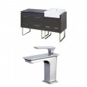 American Imaginations AI-17384 Plywood-Melamine Vanity Set In Dawn Grey With Single Hole CUPC Faucet