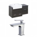 American Imaginations AI-17392 Plywood-Melamine Vanity Set In Dawn Grey With Single Hole CUPC Faucet