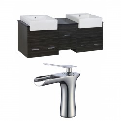 American Imaginations AI-17400 Plywood-Melamine Vanity Set In Dawn Grey With Single Hole CUPC Faucet