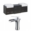 American Imaginations AI-17417 Plywood-Melamine Vanity Set In Dawn Grey With Single Hole CUPC Faucet