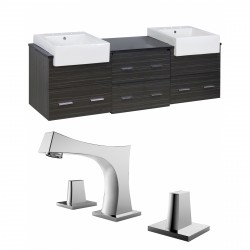 American Imaginations AI-17419 Plywood-Melamine Vanity Set In Dawn Grey With 8-in. o.c. CUPC Faucet