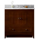 American Imaginations AI-17585 Plywood-Veneer Vanity Set In Walnut