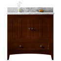 American Imaginations AI-17597 Plywood-Veneer Vanity Set In Walnut