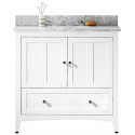 American Imaginations AI-17623 Plywood-Veneer Vanity Set In White