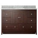 American Imaginations AI-17633 Plywood-Veneer Vanity Set In Walnut