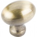 Jeffrey Alexander 3990ORB 3990 Series Bordeaux 1 3/16" Overall Length Football Cabinet Knob with One 8 32 x 1" Screw