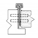 ABH A111LL A111LLB083 Aluminum Continuous Geared Hinge Fully Concealed For Lead Lined Door