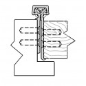 ABH A140LL A140LLC083 Aluminum Continuous Geared Hinged Fully Concealed For Lead Lined Door