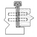 ABH A240HD A240HDD120 Aluminum Continuous Geared Hinges Fully Concealed 3/32" Inset w/ Door Lip Protector