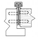 ABH A150LL A150LLC085 Aluminum Continuous Geared Hinges Fully Concealed For Lead-Lined Door