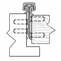 ABH A160LL A160LLC083 Aluminum Continuous Geared Hinges Fully Concealed For Lead-Lined Door