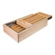Hardware Resources 15" Double Cutlery Drawer with Push-to-Open inner slide 11-1/2" W x 21"D x 4-3/16"H 
