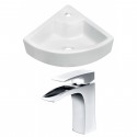 American Imaginations AI-14994 Unique Vessel Set In White Color With Single Hole CUPC Faucet