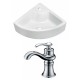 American Imaginations AI-15120 Unique Vessel Set In White Color With Single Hole CUPC Faucet