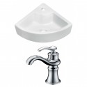 American Imaginations AI-15120 Unique Vessel Set In White Color With Single Hole CUPC Faucet