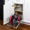 Hardware Resources MPP0215-R Pots and Pans Pullout Organizer for 15" Base Cabinet, Retail Packaged.