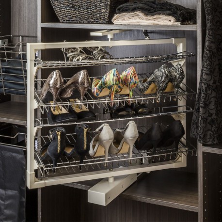 Hardware Resources Rsbr-5 61 Rotating Shoe and Boot Rack for Closet System