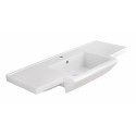 American Imaginations AI-118 40-in. W x 18.5-in. D Ceramic Top In White Color For Single Hole Faucet