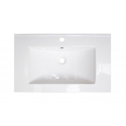 American Imaginations AI-391 32-in. W x 18.25-in. D Ceramic Top In White Color For Single Hole Faucet